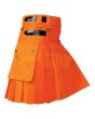 Orange Utility Deluxe Kilt Leather Strap, Orange color for Male