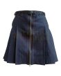 Black Denim Women Fashion Utility Kilt