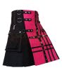 Black Fashion Pink Apron Hybrid Kilt