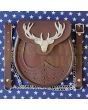 Brown Leather Stag Head Badge Kilt Sporran