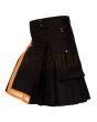Black High Visibility Firefighter Utility Kilt, Black color for Male