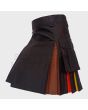 Bear Pride Box Pleated Hybrid Kilt, Black color for Male