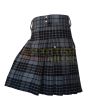 Traditional Dark Grey Watch Tartan Utility Kilt, Gray color for Male
