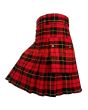 Traditional Wallace Tartan Utility Kilt, Red color for Male
