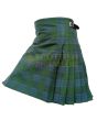 Montgomery Blue Ancient Tartan Kilt, Green color for Male