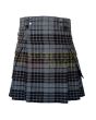 Traditional Dark Grey Watch Tartan Utility Kilt, Gray color for Male