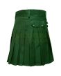 Scottish Heavy Cotton Olive Green Utility Kilt, Olive Green color for Male