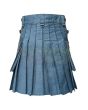 Blue Denim Deluxe Wash Kilt, Blue color for Male