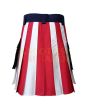 USA Flag Kilt, Navy Blue color for Male