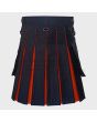Black With Orange Hybrid Kilt, Black color for Male