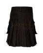 Black High Visibility Firefighter Utility Kilt, Black color for Male