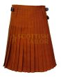 Saffron Tartan Kilt, Orange color for Male