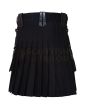 Black Utility Deluxe Fashion Kilt, Black color for Male