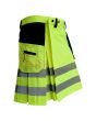 High Visibility Firefighter Kilt For Working Men Kilt, Yellow color for Male