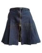 Black Denim Women Fashion Utility Kilt, Black color for Female