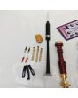 Red Velvet Bagpipe Set Brown & Gold Finish With Hard Case, Red color for Male