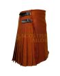 Saffron Tartan Kilt, Orange color for Male