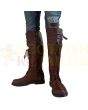 Scottish Genuine Leather Long Kilt Boots, Brown color for Male