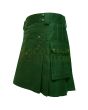Scottish Heavy Cotton Olive Green Utility Kilt, Olive Green color for Male