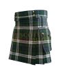 Traditional Black Watch Dress Tartan Utility Kilt For Men, Green color for Male