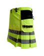 High Visibility Firefighter Kilt For Working Men Kilt, Yellow color for Male