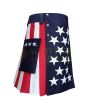 USA Flag Kilt, Navy Blue color for Male