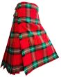 Bacon Red Tartan Kilt, Red color for Male