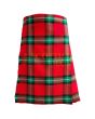 Bacon Red Tartan Kilt, Red color for Male