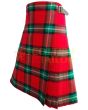 Bacon Red Tartan Kilt, Red color for Male