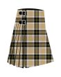 Bannockbane Light Tan Premium Tartan Kilt, Khaki color for Male