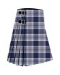 Bannockbane Silver Premium Tartan Kilt, Blue color for Male