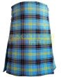 Bell of The Borders Tartan Kilt, Sky Blue color for Male