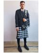 Black Agyll Kilt Outfit With Dress Gordon Tartan Kilt, Black color for Male