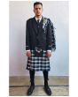 Black Agyll Kilt Outfit With Dress Gordon Tartan Kilt, Black color for Male