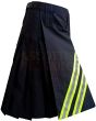 Black High Visibility Firefighter Kilt, Black color for Male