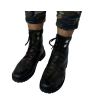Real Leather Black Ghillie Brogues Half Long Kilt Boot