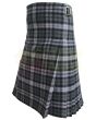 Black Scottish National Tartan Kilt, Gray color for Male