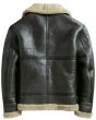 Black Sheep Skin Custom Made Real Leather Jacket , Black color for Male