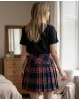 Black Stewart Tartan Women Billie Kilt Mini Skirt