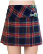 Black Stewart Tartan Women Billie Kilt Mini Skirt