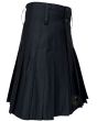 Premium Black Utility Kilt For Wedding & Festival Wear