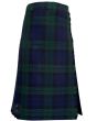 Black Watch Modern Tartan Maxi Skirt Front Apron View – Traditional Highland Style Women Maxi Skirt