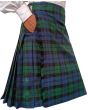 Black Watch Tartan Kilt With Two Slash Pockets, Green color for Male