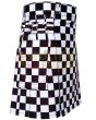 Black & White Premium Utility Kilt With Cargo Pocket, Black color for Male