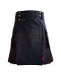 Black With MacGregor Modern Tartan Hybrid Kilt For Men, Black color for Male