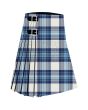 Blue Dunnett Premium Tartan Kilt, White color for Male