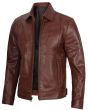 Brown Biker Leather Jacket