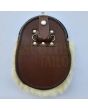 Brown Leather With White Rabbit Fur Sporran