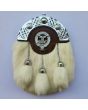 Brown Leather With White Rabbit Fur Sporran