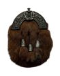 Brown Rabbit Fur Full Dress Kilt Sporran